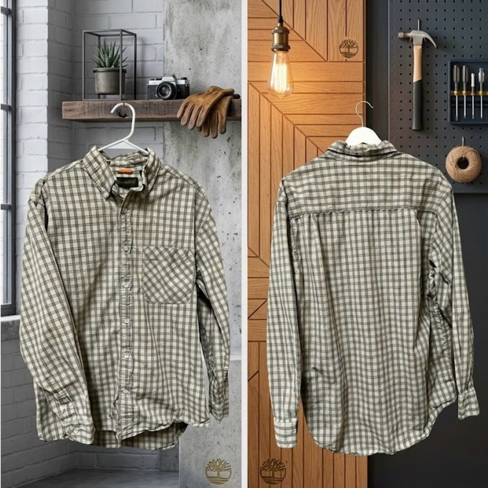 Timberland Plaid Men's Shirt Size Large